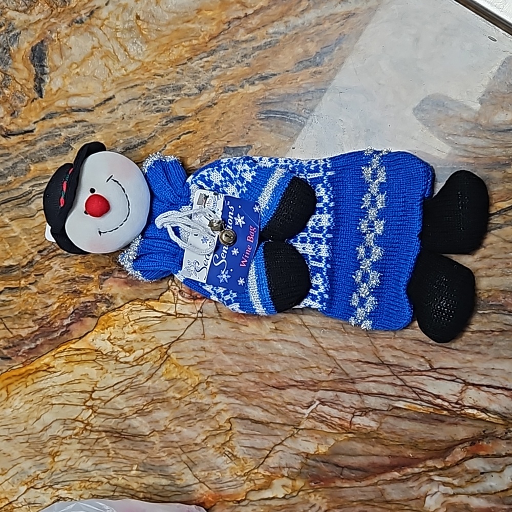 Snowman wine bag